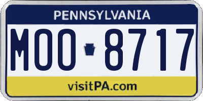 PA license plate MOO8717