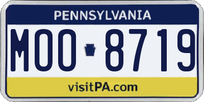PA license plate MOO8719