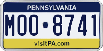 PA license plate MOO8741