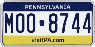 PA license plate MOO8744
