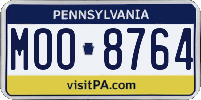 PA license plate MOO8764