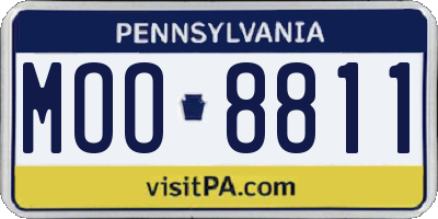 PA license plate MOO8811