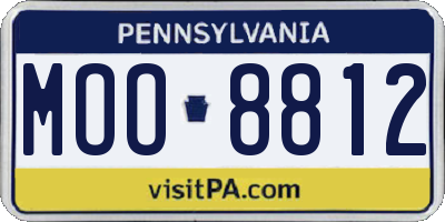PA license plate MOO8812
