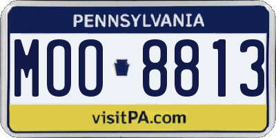 PA license plate MOO8813
