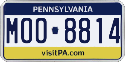 PA license plate MOO8814