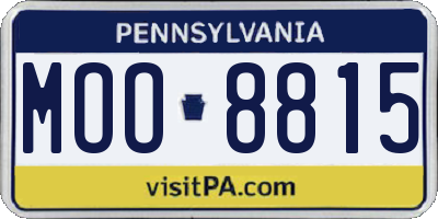 PA license plate MOO8815