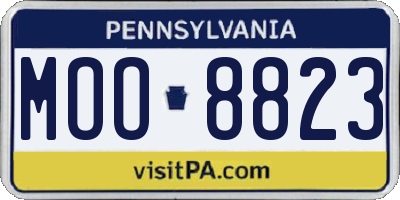 PA license plate MOO8823
