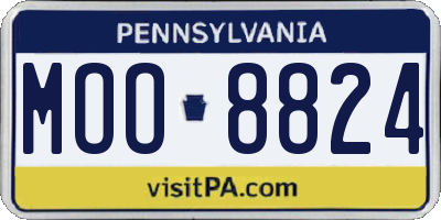 PA license plate MOO8824