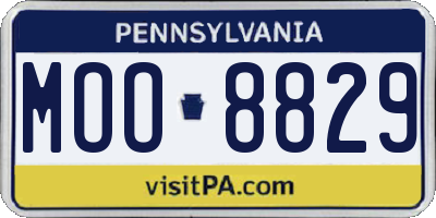 PA license plate MOO8829