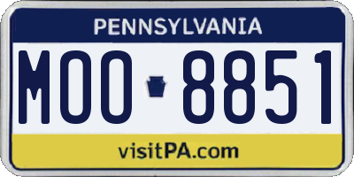 PA license plate MOO8851
