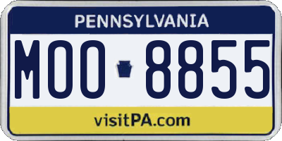 PA license plate MOO8855