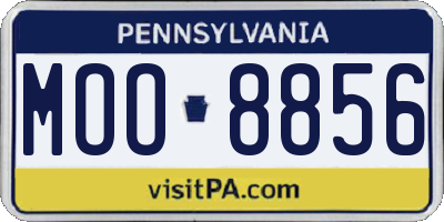 PA license plate MOO8856