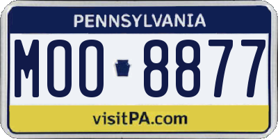 PA license plate MOO8877