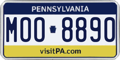 PA license plate MOO8890