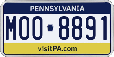 PA license plate MOO8891