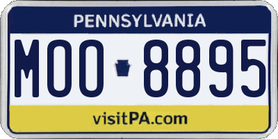 PA license plate MOO8895