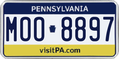 PA license plate MOO8897