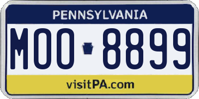 PA license plate MOO8899