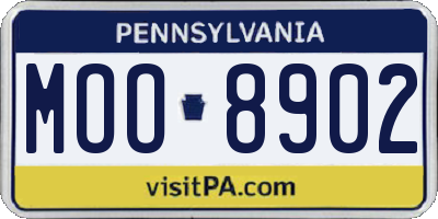PA license plate MOO8902