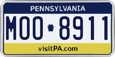 PA license plate MOO8911