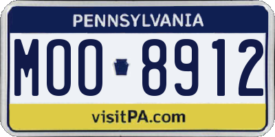 PA license plate MOO8912