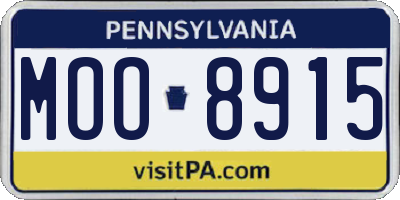 PA license plate MOO8915