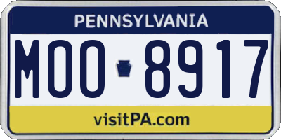 PA license plate MOO8917