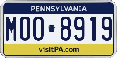 PA license plate MOO8919
