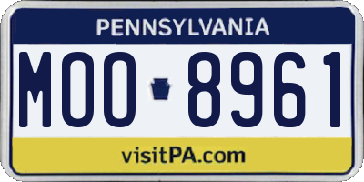 PA license plate MOO8961