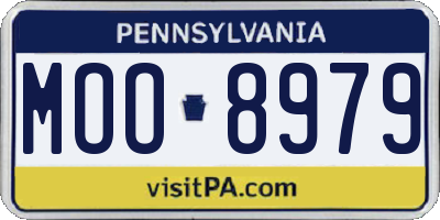 PA license plate MOO8979