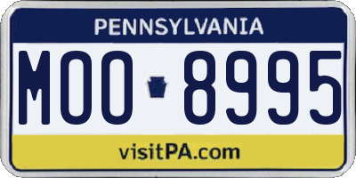 PA license plate MOO8995
