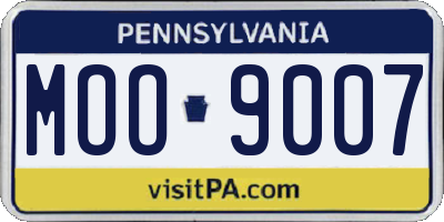 PA license plate MOO9007