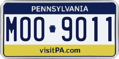 PA license plate MOO9011