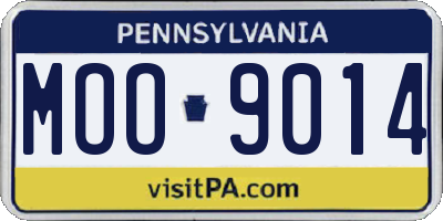 PA license plate MOO9014