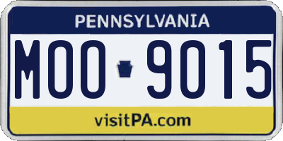 PA license plate MOO9015