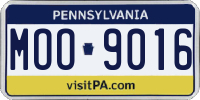 PA license plate MOO9016