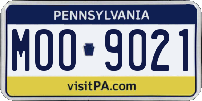 PA license plate MOO9021