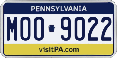 PA license plate MOO9022