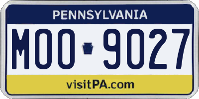 PA license plate MOO9027