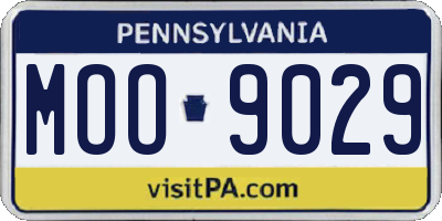 PA license plate MOO9029