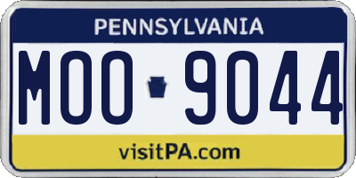 PA license plate MOO9044
