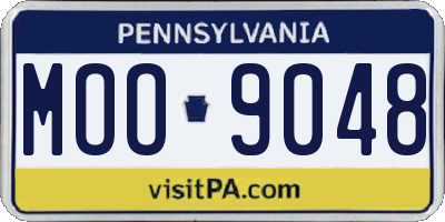 PA license plate MOO9048