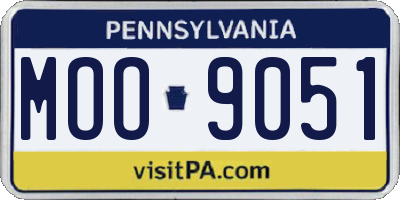 PA license plate MOO9051