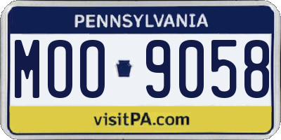 PA license plate MOO9058
