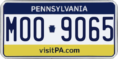PA license plate MOO9065