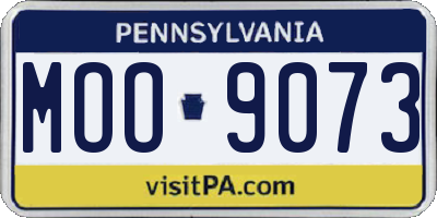 PA license plate MOO9073