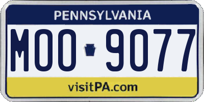 PA license plate MOO9077