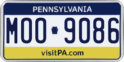 PA license plate MOO9086