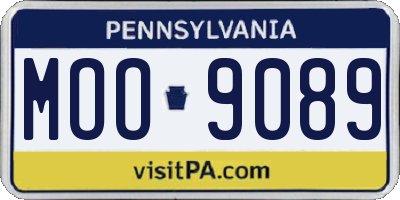 PA license plate MOO9089