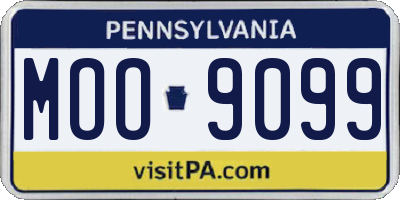 PA license plate MOO9099